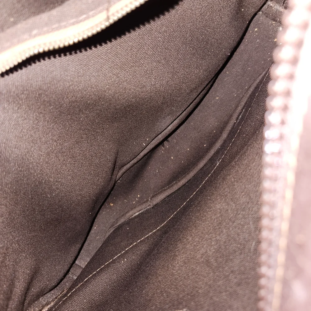 Celine Chocolate Brown Denim Canvas Hobo - Picture 11 of 13